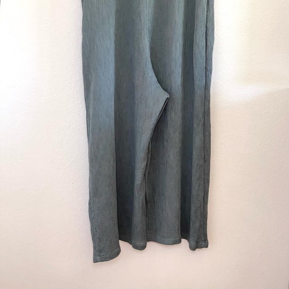 NEW Lacausa Elderflower Jumpsuit Relaxed  Wide Leg Button Front Sage Medium - Picture 10 of 15
